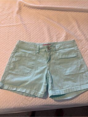 UNIONBAY Light Mint Women's Casual Cotton Shorts
